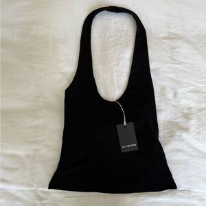 superdown Black Halter Top